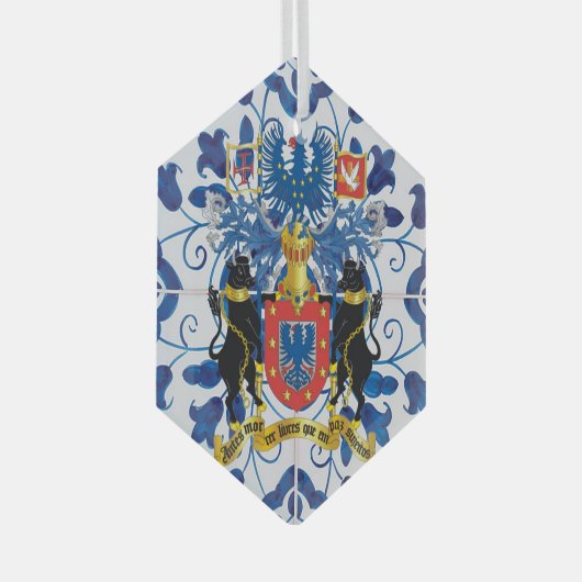 ポルトガルアゾレスフォークアート ガラスオーナメント (正面右)