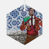 ポルトガルアゾレスフォークアート ガラスオーナメント (裏面)