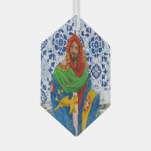 ポルトガルアゾレスフォークアート ガラスオーナメント (正面右)