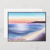 ポルトガルアルガーブサンセット海砂崖 ポストカード (正面/裏面)