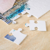 ポルトガルウォーターカラーシティスケープ ジグソーパズル (側面)