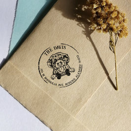 ポルトガルウォータードッグカスタムファミリー差出人住所 ラバースタンプ