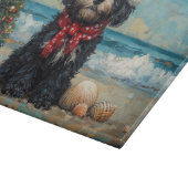 ポルトガルウォータードッグクリスマスヴィンテージビーチ カッティングボード (角)