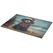 ポルトガルウォータードッグクリスマスヴィンテージビーチ カッティングボード (角)