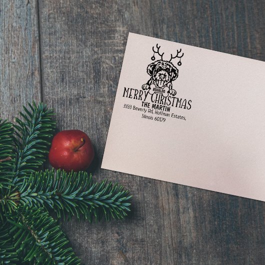 ポルトガルウォータードッグクリスマス差出人住所 ラバースタンプ