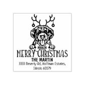 ポルトガルウォータードッグクリスマス差出人住所 ラバースタンプ (インプリント)