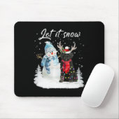 ポルトガルウォータードッグサンタドッグクリスマス雪だるまX マウスパッド (マウス)