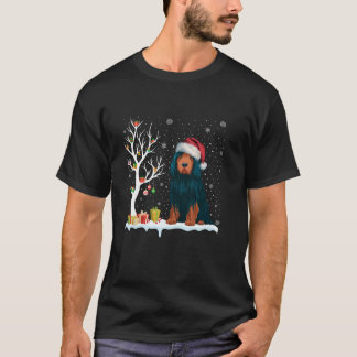 ポルトガルウォータードッグサンタハットフェスティバルツリーライト Tシャツ