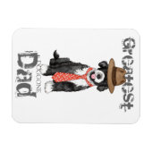 ポルトガルウォータードッグパパ マグネット (横)