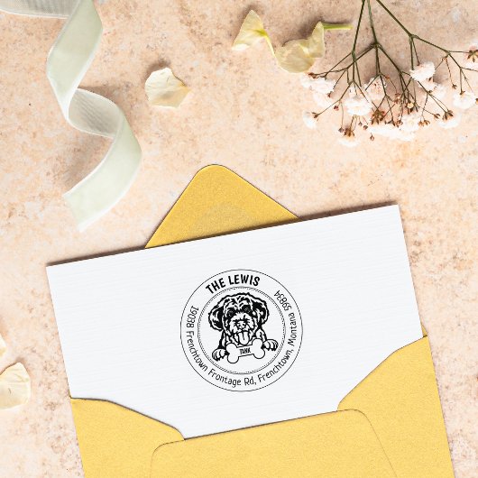 ポルトガルウォータードッグ差出人住所 ラバースタンプ