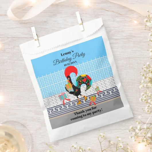 ポルトガルオスターパレード子供の誕生日パーティー フェイバーバッグ (クリップ留めされた状態)