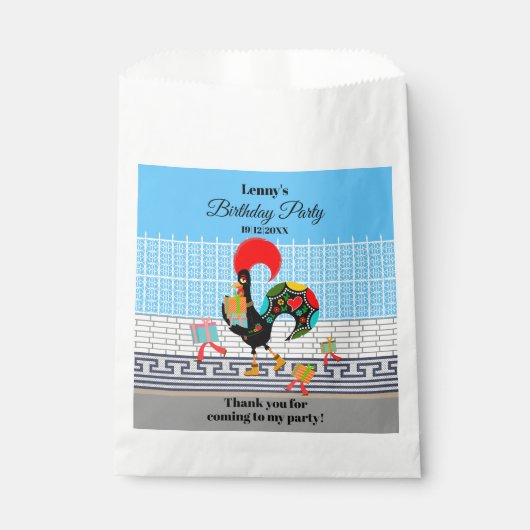 ポルトガルオスターパレード子供の誕生日パーティー フェイバーバッグ (正面)