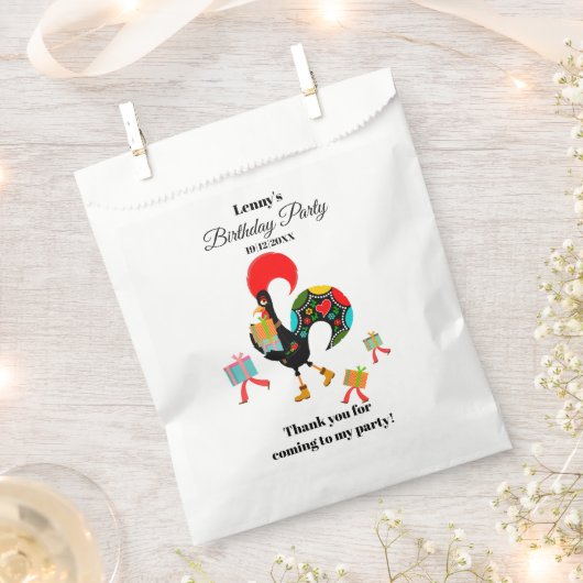 ポルトガルオスターパレード子供の誕生日パーティー フェイバーバッグ (クリップ留めされた状態)