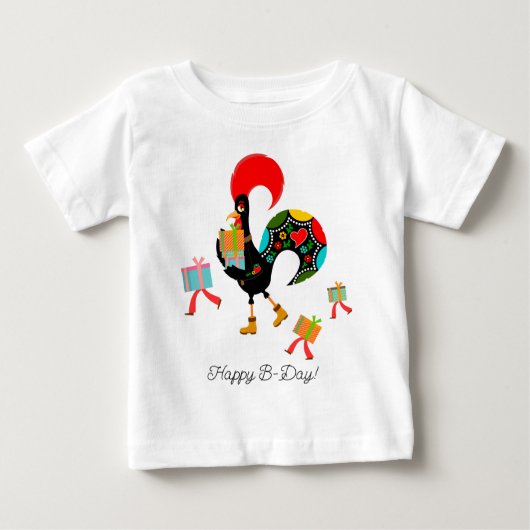 ポルトガルオスターパレード子供の誕生日パーティー ベビーTシャツ (正面)