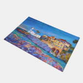 ポルトガルカスカイスライトハウスランドスケープ ドアマット (アングル)