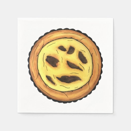 ポルトガルカスタードエッグタルトパステルパステーデナタ スタンダードカクテルナプキン (正面)