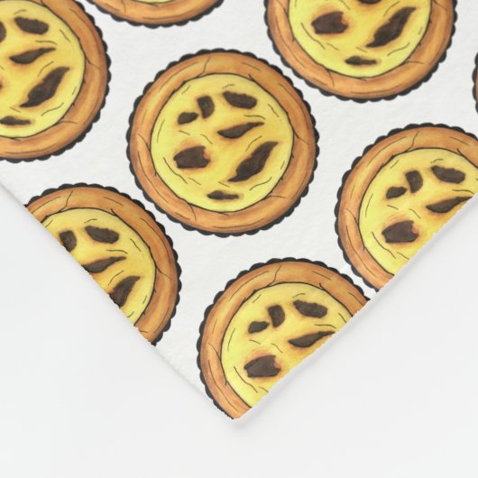 ポルトガルカスタードエッグタルトパステルパステーデナタ フリースブランケット (角)