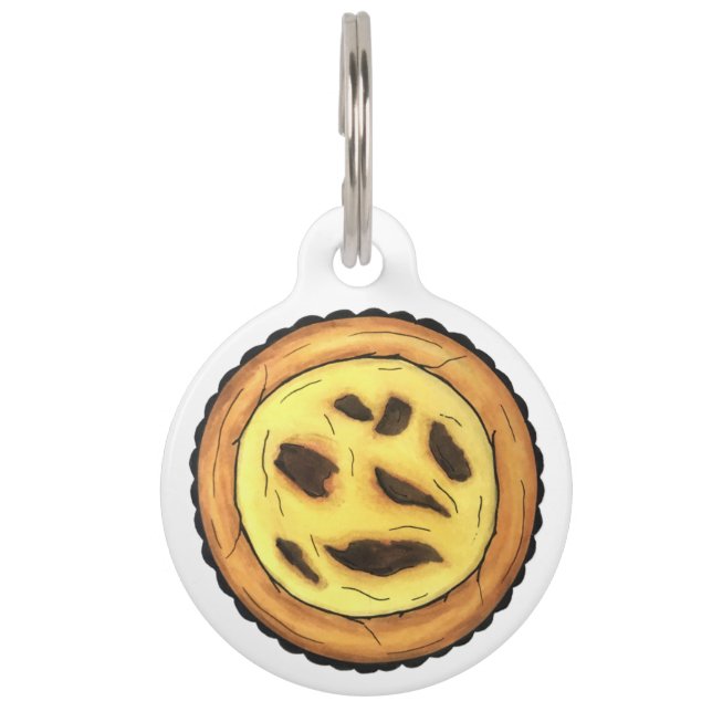 ポルトガルカスタードエッグタルトパステルパステーデナタ ペット　ネームタグ (正面)