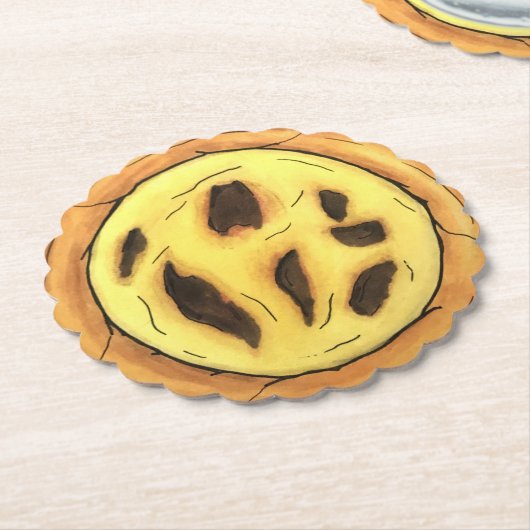 ポルトガルカスタードエッグタルトパステルパステーデナタ ペーパーコースター (アングル)