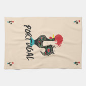 ポルトガルカラフルシンボルデコールのバルセロス・ルースター キッチンタオル (横)