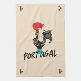 ポルトガルカラフルシンボルデコールのバルセロス・ルースター キッチンタオル