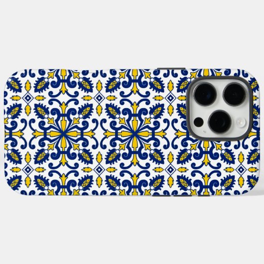 ポルトガルクラシックのアズレジョ装飾タイル模様 Case-Mate iPhoneケース (裏面 (横))
