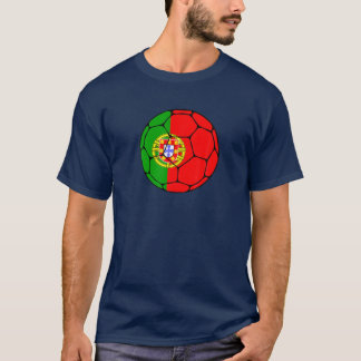 ポルトガルサッカーチームのサポーターPortugal Flag Man Tシャツ