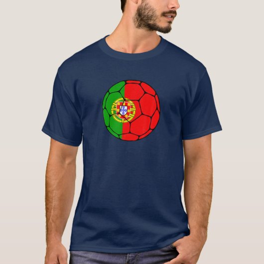 ポルトガルサッカーチームのサポーターPortugal Flag Man Tシャツ (正面)