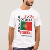 ポルトガルサッカー名前をカスタムする2024任意の年 Tシャツ (正面)