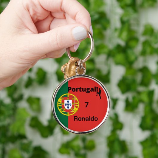 ポルトガルサッカー、カスタマイズ可能 キーホルダー (手)