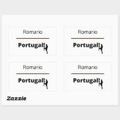 ポルトガルサッカー、カスタマイズ可能 長方形シール (シート)