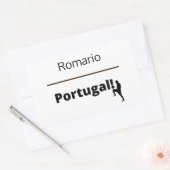 ポルトガルサッカー、カスタマイズ可能 長方形シール (封筒)