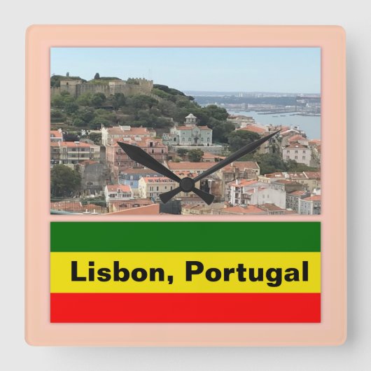 ポルトガルスカイライン,リスボン スクエア壁時計 (正面)
