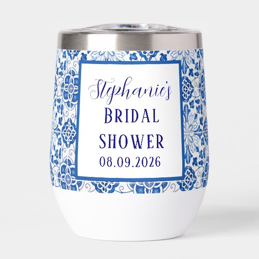 ポルトガルタイルズブルー地中海のブライダルシャワー (正面)