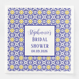 ポルトガルタイルズブルー地中海のブライダルシャワー