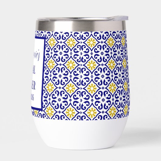 ポルトガルタイルズブルー地中海のブライダルシャワー (左面)