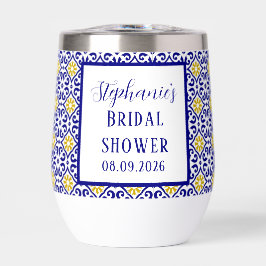 ポルトガルタイルズブルー地中海のブライダルシャワー