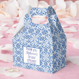 ポルトガルタイルズブルー地中海のブライダルシャワー フェイバーボックス