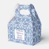 ポルトガルタイルズブルー地中海のブライダルシャワー フェイバーボックス (正面サイド)