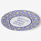 ポルトガルタイルズブルー地中海のブライダルシャワー ペーパープレート (アングル)