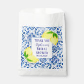 ポルトガルタイルレモン地中海のブライダルシャワー フェイバーバッグ (正面)