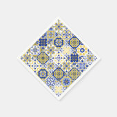 ポルトガルタイル柄  スタンダードカクテルナプキン (角)