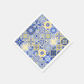 ポルトガルタイル柄  スタンダードカクテルナプキン (角)