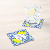 ポルトガルタイル レモン メディテレーニア 婚約者歓迎会 スクエアペーパーコースター (インサイチュ)