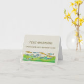 ポルトガルハッピーバースデー カード (黄色い花)