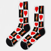 ポルトガルハート模様ポルトガル国旗 ソックス (左)