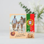 ポルトガルパパ、国旗、父の日のカード カード (スタンド正面)