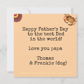 ポルトガルパパ、国旗、父の日のカード カード (裏面)