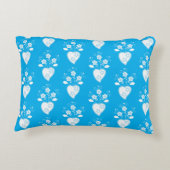 ポルトガルフォークロマンチックなハートの花柄 アクセントクッション (裏面)