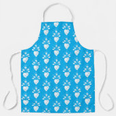 ポルトガルフォークロマンチックなハートの花柄 エプロン (正面)
